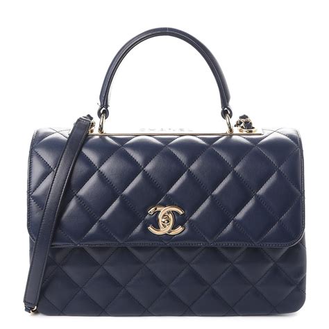 navy chanel purse|chanel bag navy blue.